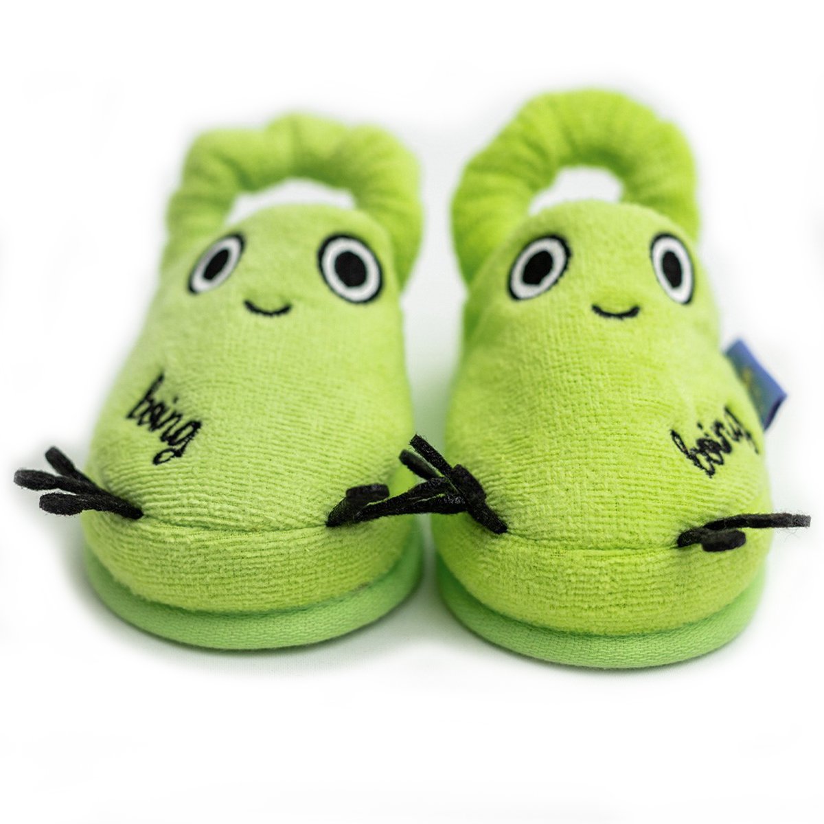 Milk&Moo Cacha Frog peuter kinderpantoffels, %100 katoen, voor huis, bad, binnengebruik Joy&Bloom