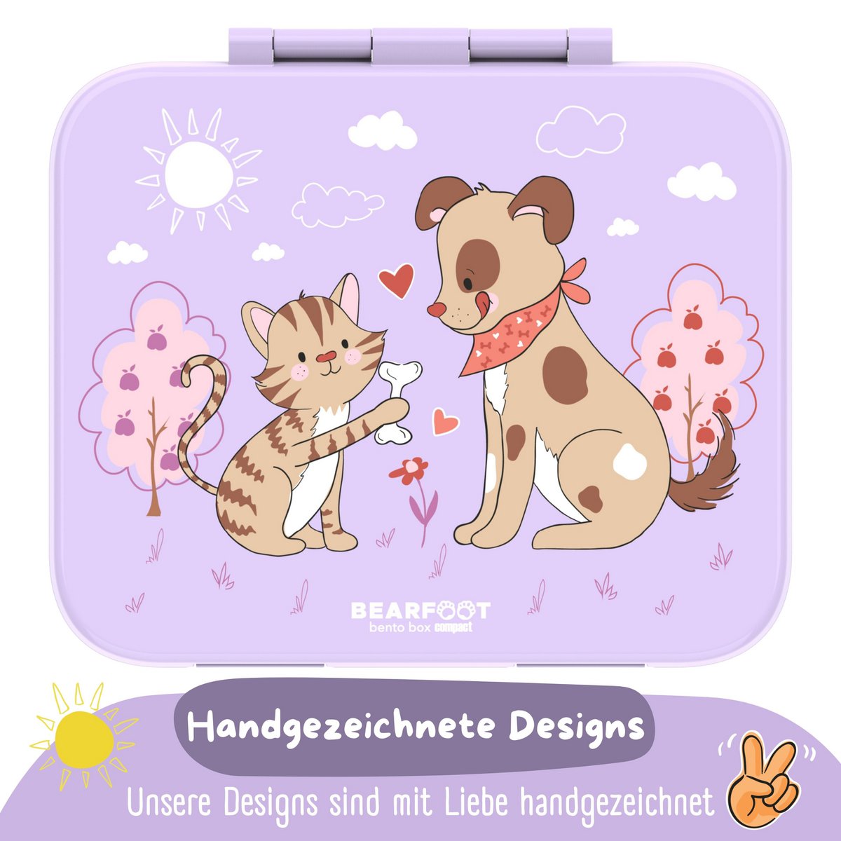 Lunchbox, lek -proof - Dog & Cat Purple Joy&Bloom