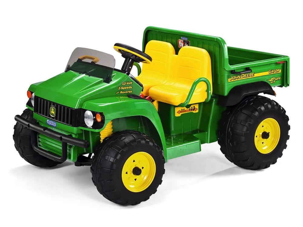 John Deere 12 Volt Elektrische Kinder Tractor Met Werkende Graafarm En Kantel Bak Duits Engels Frans Vertaling Default Title Kinderauto's Joy&Bloom