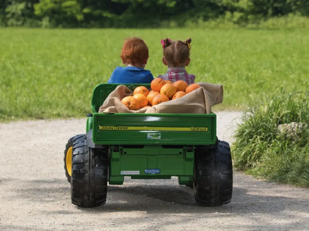 John Deere 12 Volt Elektrische Kinder Tractor Met Werkende Graafarm En Kantel Bak Duits Engels Frans Vertaling Kinderauto's Joy&Bloom
