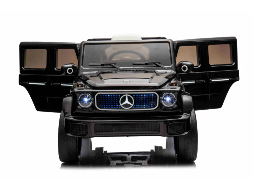 Mercedes Benz Eqg, 12 Volt Elektrische Kinderauto Met Rubberen Banden, Leder Zitje En Meer! Kinderauto's Joy&Bloom