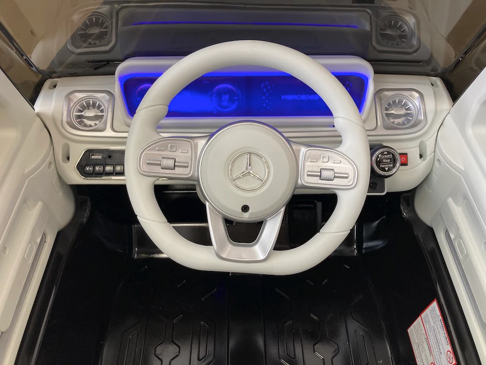 Mercedes Benz Eqg, 12 Volt Elektrische Kinderauto Met Rubberen Banden, Leder Zitje En Meer! Kinderauto's Joy&Bloom