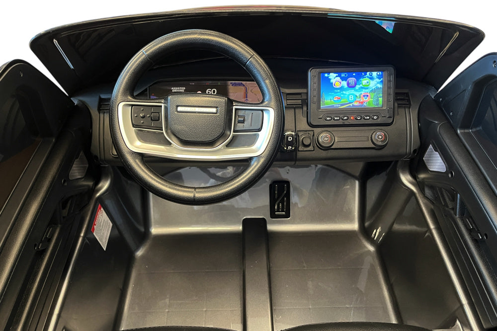 2-Persoons Range Rover, 24 Volt Elektrische Kinderauto, Mp4-Scherm, Rubberen Banden, Leder Zitting Kinderauto's Joy&Bloom