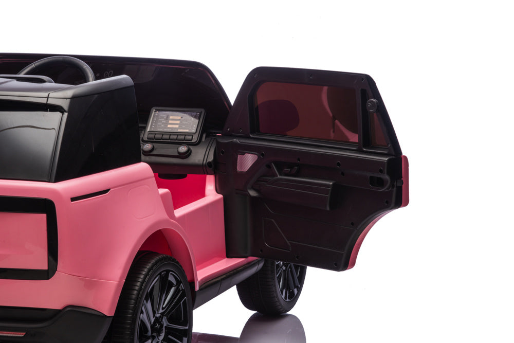 2-Persoons Range Rover, 24 Volt Elektrische Kinderauto, Mp4-Scherm, Rubberen Banden, Leder Zitting Kinderauto's Joy&Bloom