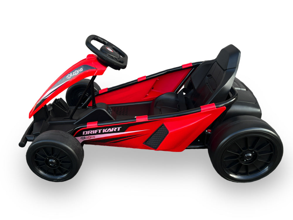 Rollzone Drift Go-Kart, 24 Volt Lithium Kart Met 200 Watt Motoren, Nieuwe Editie! Drift Kart Joy&Bloom
