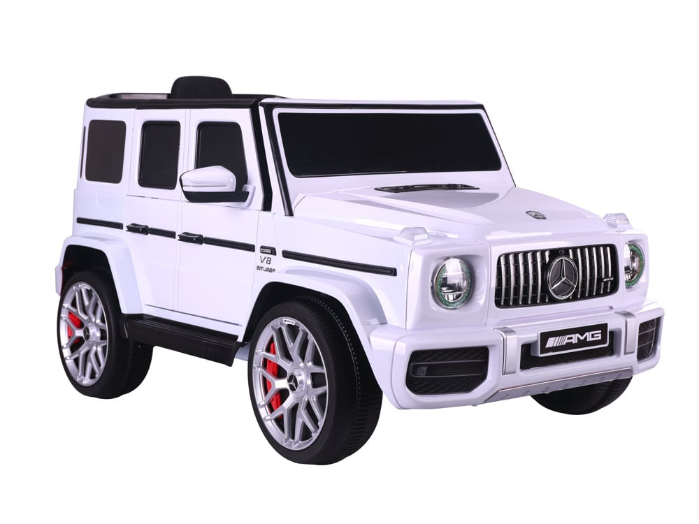 Mercedes G63, 12 Volt Kinder Accu Auto, Rubberen Banden, Leder Zitje En Meer! Kinderauto's Joy&Bloom