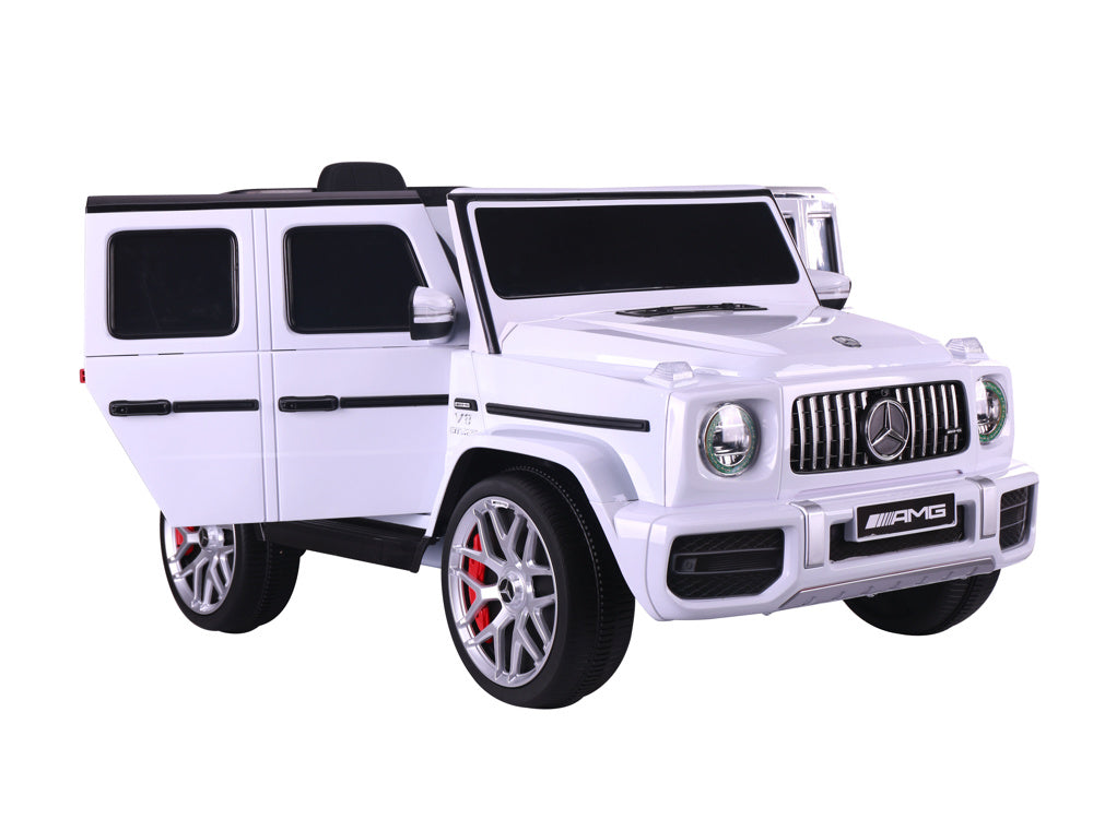 Mercedes G63, 12 Volt Kinder Accu Auto, Rubberen Banden, Leder Zitje En Meer! Kinderauto's Joy&Bloom