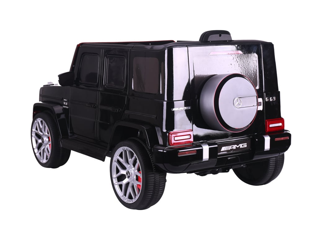Mercedes G63, 12 Volt Kinder Accu Auto, Rubberen Banden, Leder Zitje En Meer! Kinderauto's Joy&Bloom