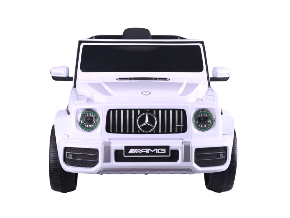 Mercedes G63, 12 Volt Kinder Accu Auto, Rubberen Banden, Leder Zitje En Meer! Kinderauto's Joy&Bloom