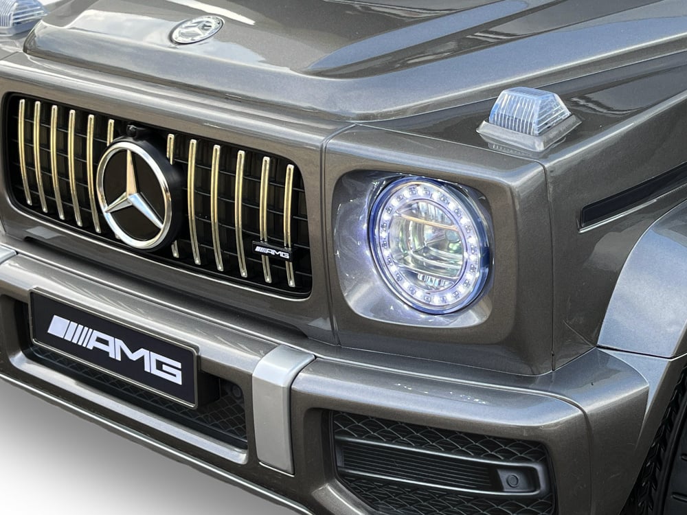 Mercedes G63, 12 Volt Kinder Accu Auto, Rubberen Banden, Leder Zitje En Meer! Kinderauto's Joy&Bloom