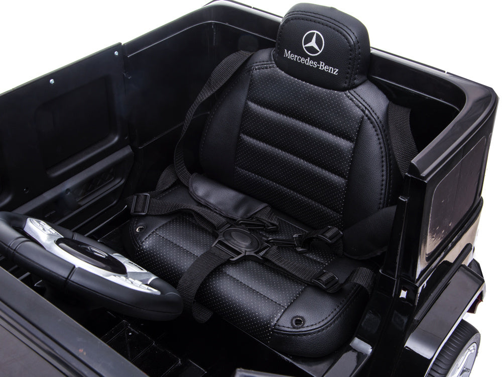 Mercedes G63, 12 Volt Kinder Accu Auto, Rubberen Banden, Leder Zitje En Meer! Kinderauto's Joy&Bloom