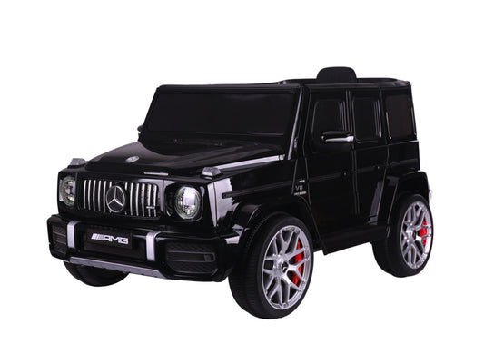 Mercedes G63, 12 Volt Kinder Accu Auto, Rubberen Banden, Leder Zitje En Meer! Default Title Kinderauto's Joy&Bloom