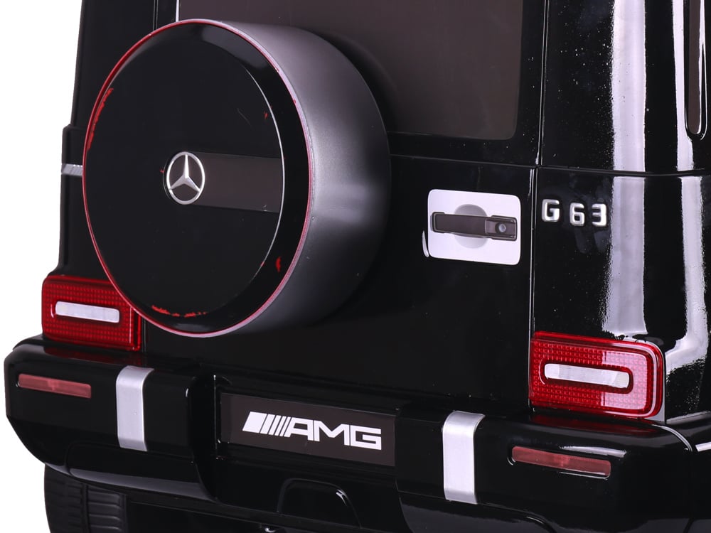 Mercedes G63, 12 Volt Kinder Accu Auto, Rubberen Banden, Leder Zitje En Meer! Kinderauto's Joy&Bloom