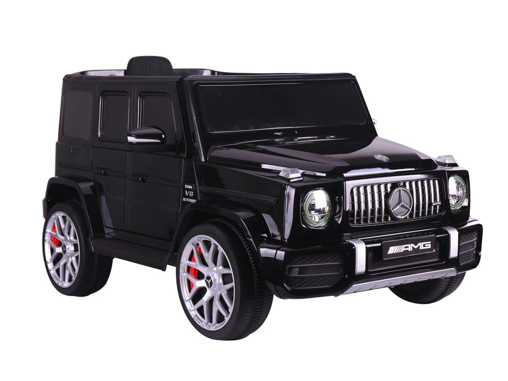 Mercedes G63, 12 Volt Kinder Accu Auto, Rubberen Banden, Leder Zitje En Meer! Kinderauto's Joy&Bloom
