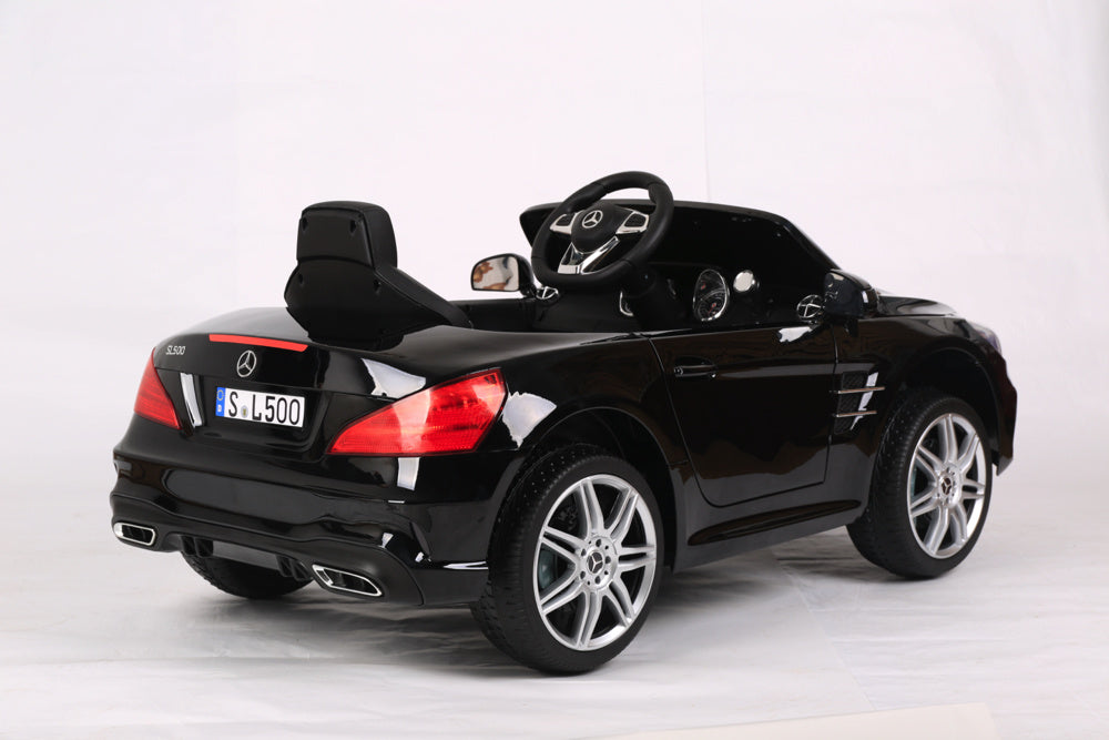 Mercedes Sl500, 12 Volt Elektrische Kinderauto Met Een Lithium Accu, Rubberen Banden, Leder Zitje En Meer! Kinderauto's Joy&Bloom