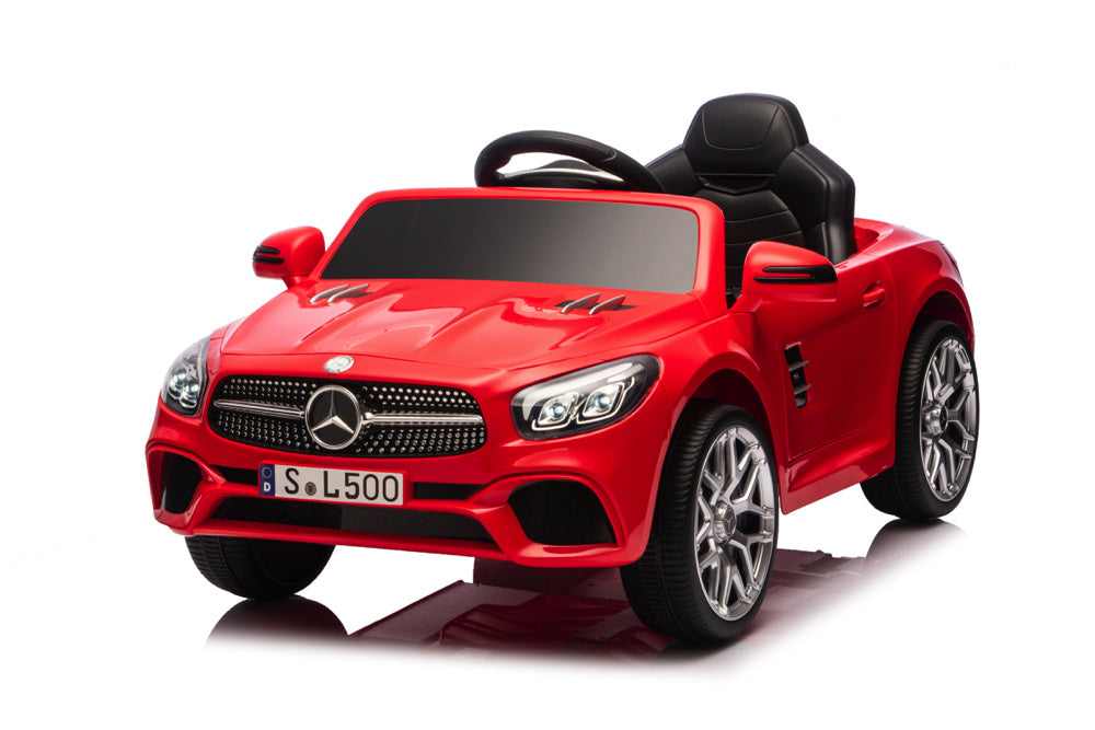 Mercedes Sl500, 12 Volt Elektrische Kinderauto Met Een Lithium Accu, Rubberen Banden, Leder Zitje En Meer! Default Title Kinderauto's Joy&Bloom