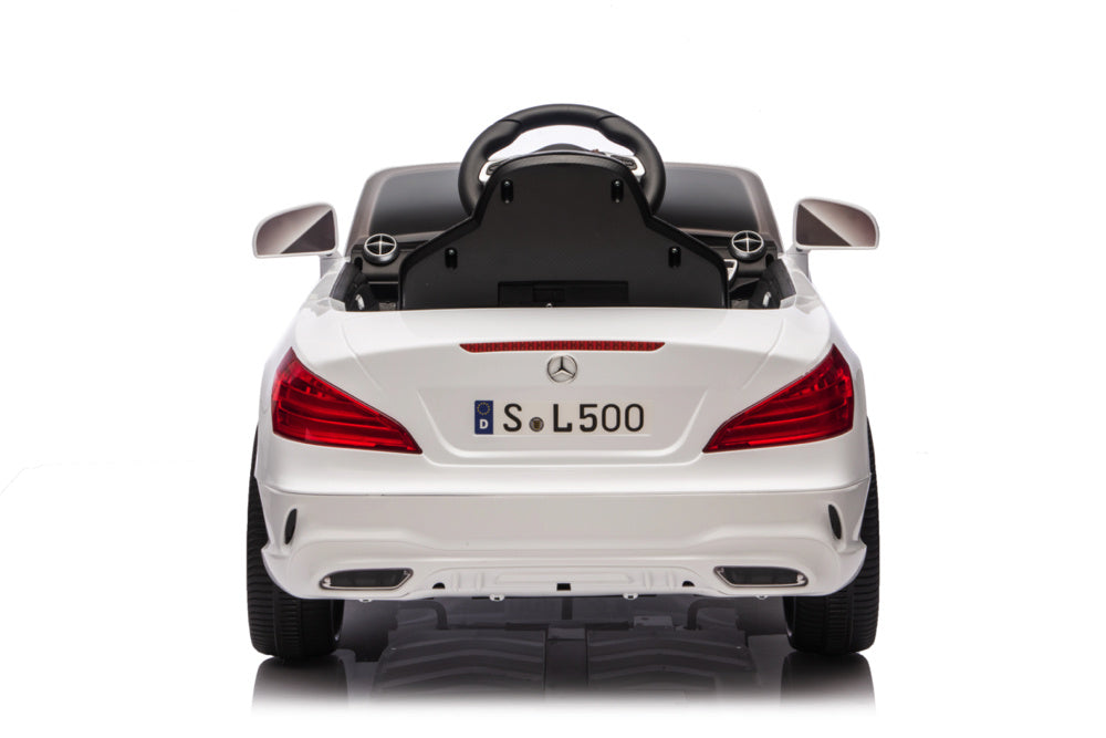 Mercedes Sl500, 12 Volt Elektrische Kinderauto Met Een Lithium Accu, Rubberen Banden, Leder Zitje En Meer! Kinderauto's Joy&Bloom