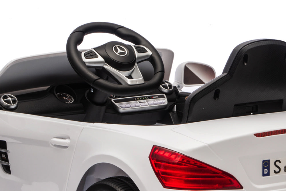Mercedes Sl500, 12 Volt Elektrische Kinderauto Met Een Lithium Accu, Rubberen Banden, Leder Zitje En Meer! Kinderauto's Joy&Bloom