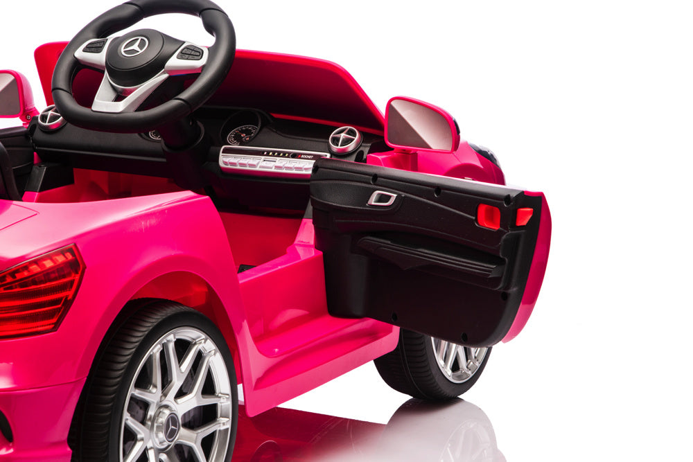 Mercedes Sl500, 12 Volt Elektrische Kinderauto Met Een Lithium Accu, Rubberen Banden, Leder Zitje En Meer! Kinderauto's Joy&Bloom