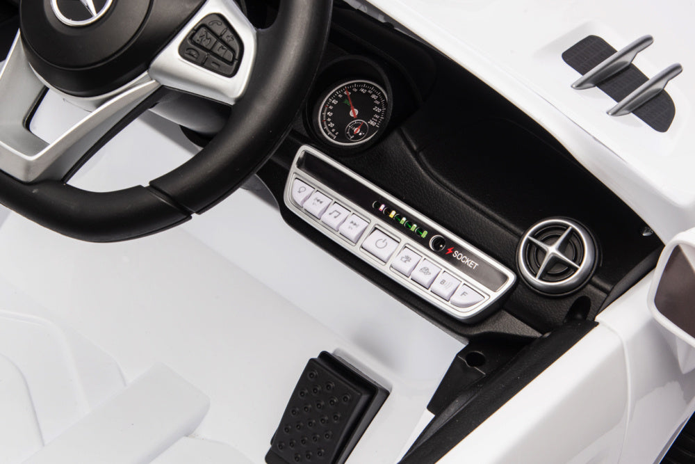 Mercedes Sl500, 12 Volt Elektrische Kinderauto Met Een Lithium Accu, Rubberen Banden, Leder Zitje En Meer! Kinderauto's Joy&Bloom