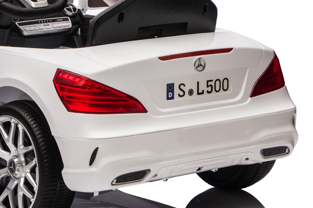 Mercedes Sl500, 12 Volt Elektrische Kinderauto Met Een Lithium Accu, Rubberen Banden, Leder Zitje En Meer! Kinderauto's Joy&Bloom