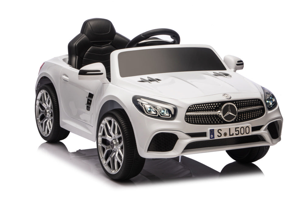 Mercedes Sl500, 12 Volt Elektrische Kinderauto Met Een Lithium Accu, Rubberen Banden, Leder Zitje En Meer! Kinderauto's Joy&Bloom