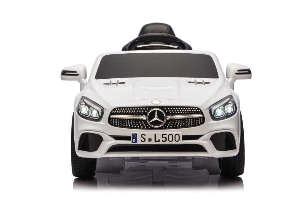 Mercedes Sl500, 12 Volt Elektrische Kinderauto Met Een Lithium Accu, Rubberen Banden, Leder Zitje En Meer! Kinderauto's Joy&Bloom