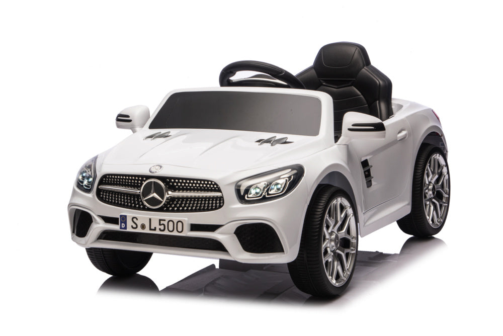 Mercedes Sl500, 12 Volt Elektrische Kinderauto Met Een Lithium Accu, Rubberen Banden, Leder Zitje En Meer! Default Title Kinderauto's Joy&Bloom
