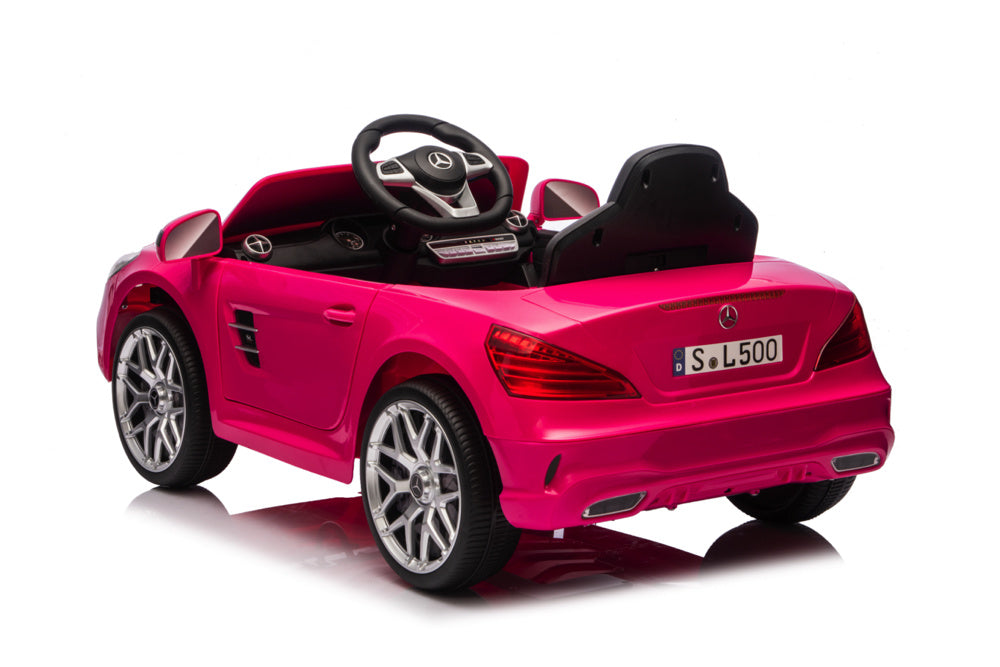 Mercedes Sl500, 12 Volt Elektrische Kinderauto Met Een Lithium Accu, Rubberen Banden, Leder Zitje En Meer! Kinderauto's Joy&Bloom