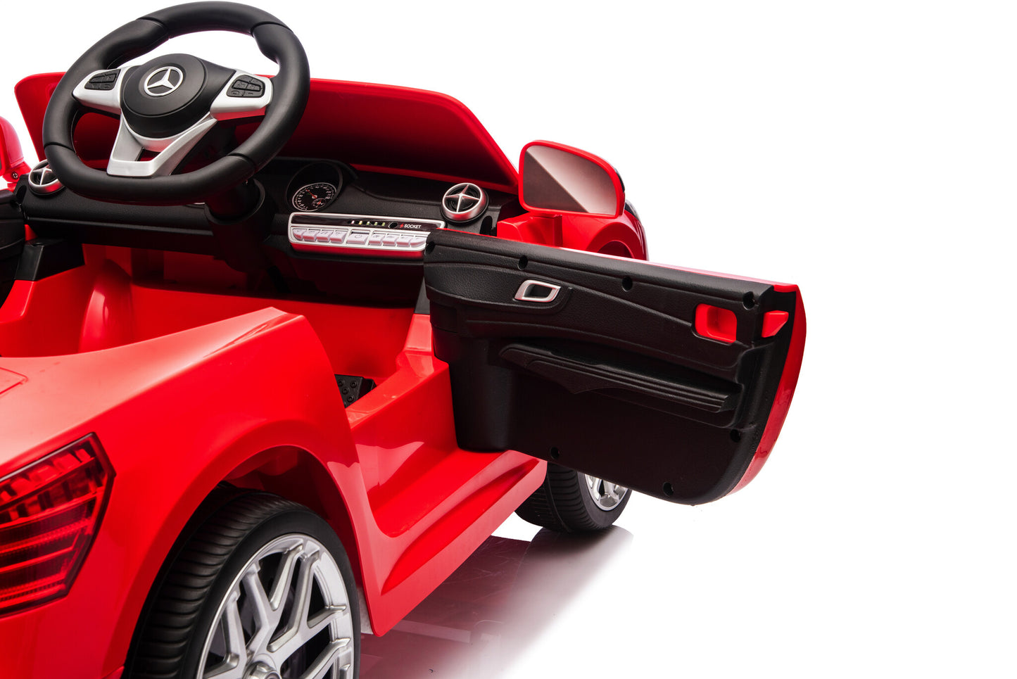 Mercedes Sl500, 12 Volt Elektrische Kinderauto Met Een Lithium Accu, Rubberen Banden, Leder Zitje En Meer! Kinderauto's Joy&Bloom