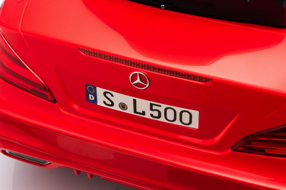 Mercedes Sl500, 12 Volt Elektrische Kinderauto Met Een Lithium Accu, Rubberen Banden, Leder Zitje En Meer! Kinderauto's Joy&Bloom