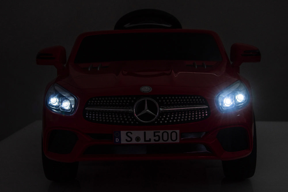 Mercedes Sl500, 12 Volt Elektrische Kinderauto Met Een Lithium Accu, Rubberen Banden, Leder Zitje En Meer! Kinderauto's Joy&Bloom