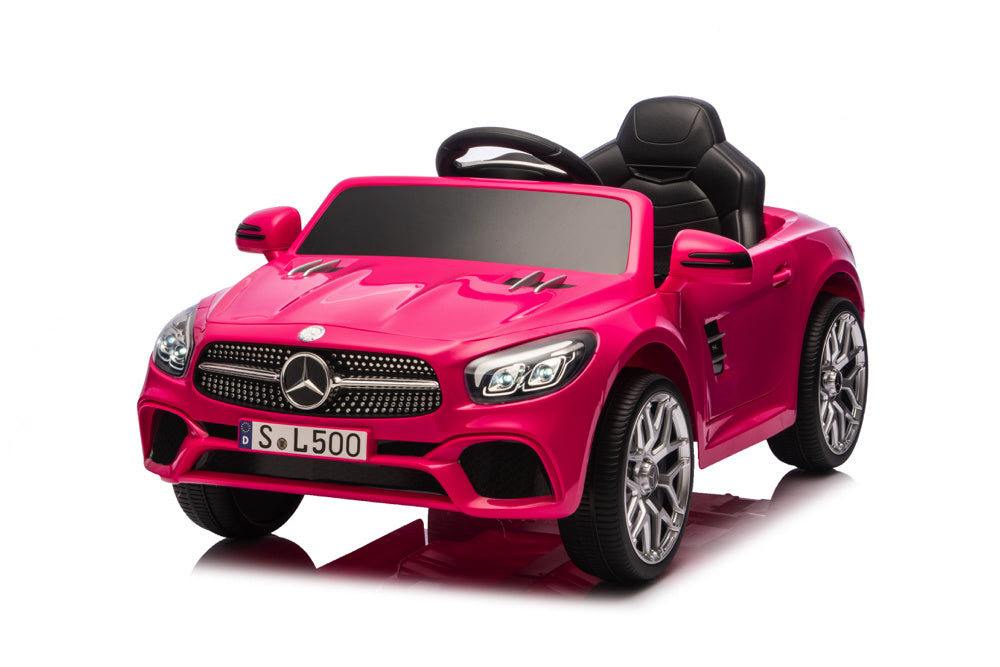 Mercedes Sl500, 12 Volt Elektrische Kinderauto Met Een Lithium Accu, Rubberen Banden, Leder Zitje En Meer! Default Title Kinderauto's Joy&Bloom