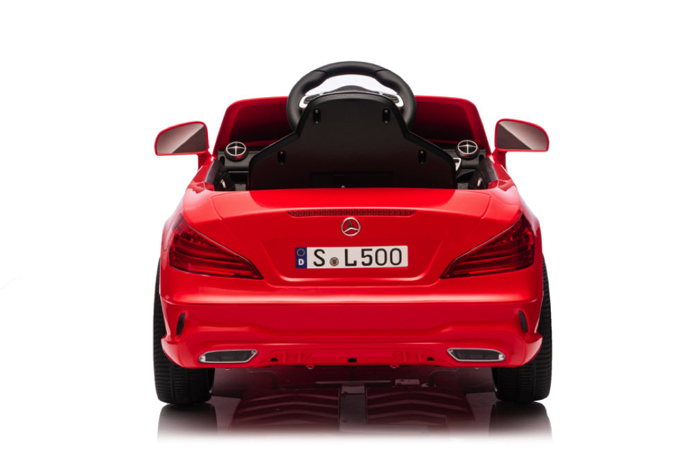 Mercedes Sl500, 12 Volt Elektrische Kinderauto Met Een Lithium Accu, Rubberen Banden, Leder Zitje En Meer! Kinderauto's Joy&Bloom