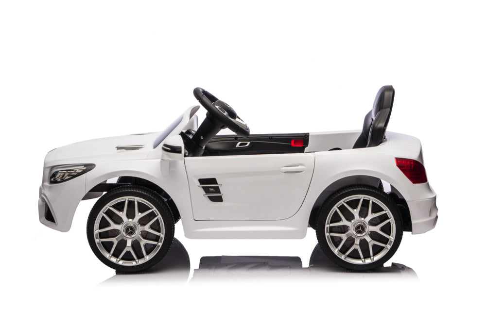 Mercedes Sl500, 12 Volt Elektrische Kinderauto Met Een Lithium Accu, Rubberen Banden, Leder Zitje En Meer! Kinderauto's Joy&Bloom