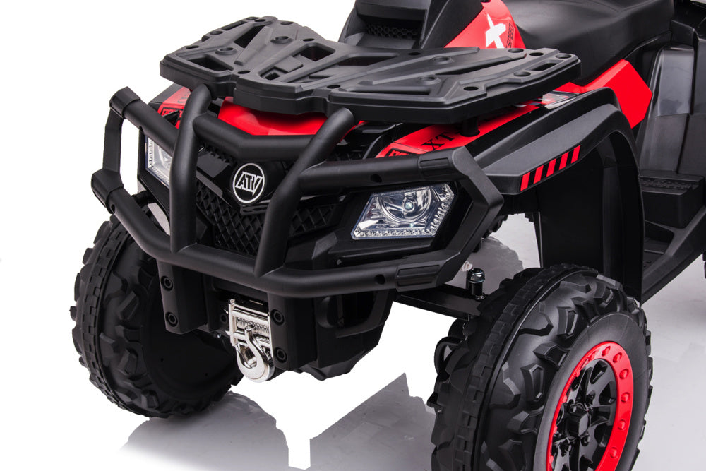 24 Volt Lithium Elektrische Quad, 4 Motoren, Rubberen Banden, Leder Zitting En Meer! Quad Joy&Bloom