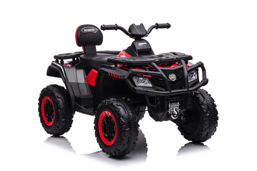 24 Volt Lithium Elektrische Quad, 4 Motoren, Rubberen Banden, Leder Zitting En Meer! Quad Joy&Bloom