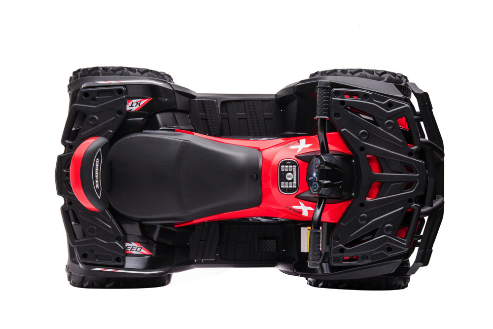 24 Volt Lithium Elektrische Quad, 4 Motoren, Rubberen Banden, Leder Zitting En Meer! Quad Joy&Bloom