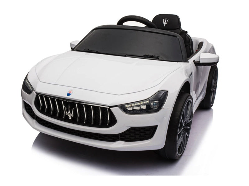 Maserati Ghibli, 12V Elektrische Kinderauto, Rubberen Banden, Leder Zitje. Default Title Kinderauto's Joy&Bloom
