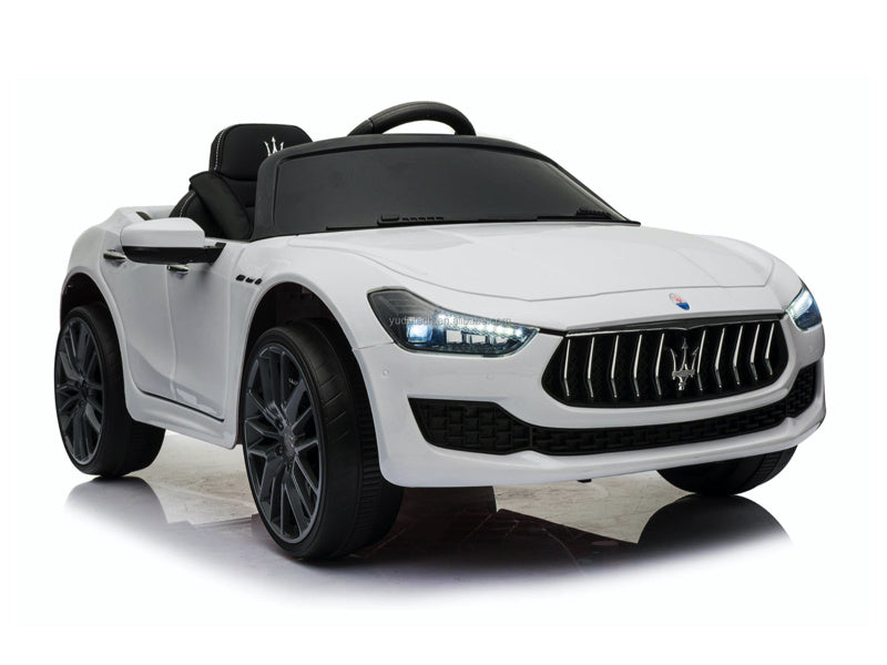 Maserati Ghibli, 12V Elektrische Kinderauto, Rubberen Banden, Leder Zitje. Kinderauto's Joy&Bloom