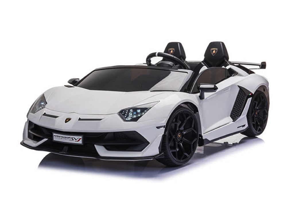 Lamborghini Aventador, 2-Persoons 24 Volt Elektrische Kinderauto Met Rubberen Banden, Leder Zitje! Default Title Kinderauto's Joy&Bloom