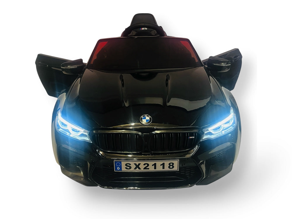 Bmw M5,Lithium, Leder Zitje, Rubberen Banden, Kinder Accu Auto! Kinderauto's Joy&Bloom