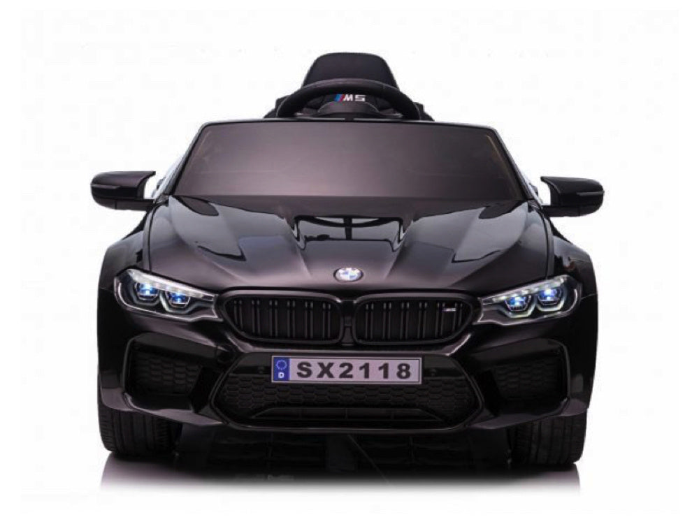 Bmw M5,Lithium, Leder Zitje, Rubberen Banden, Kinder Accu Auto! Kinderauto's Joy&Bloom