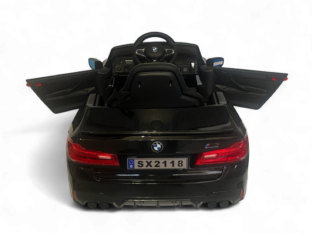 Bmw M5,Lithium, Leder Zitje, Rubberen Banden, Kinder Accu Auto! Kinderauto's Joy&Bloom