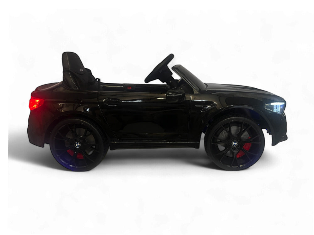 Bmw M5,Lithium, Leder Zitje, Rubberen Banden, Kinder Accu Auto! Kinderauto's Joy&Bloom