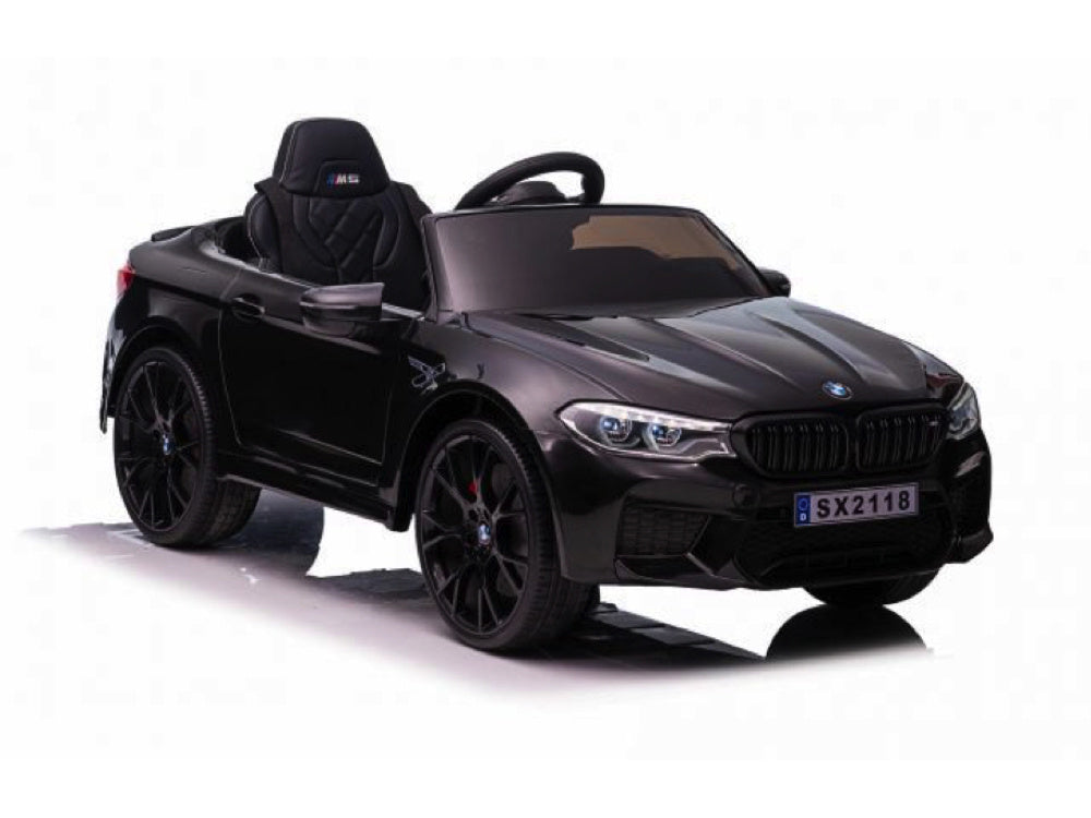 Bmw M5,Lithium, Leder Zitje, Rubberen Banden, Kinder Accu Auto! Kinderauto's Joy&Bloom
