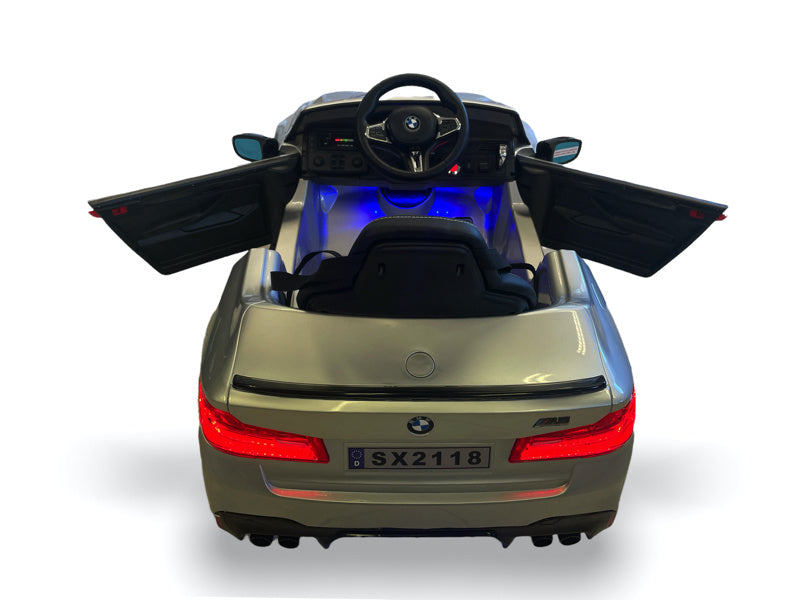 Bmw M5,Lithium, Leder Zitje, Rubberen Banden, Kinder Accu Auto! Kinderauto's Joy&Bloom