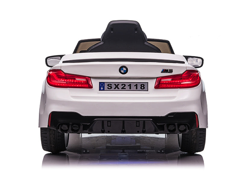 Bmw M5, Leder Zitje, Rubberen Banden, Kinder Accu Auto! Kinderauto's Joy&Bloom
