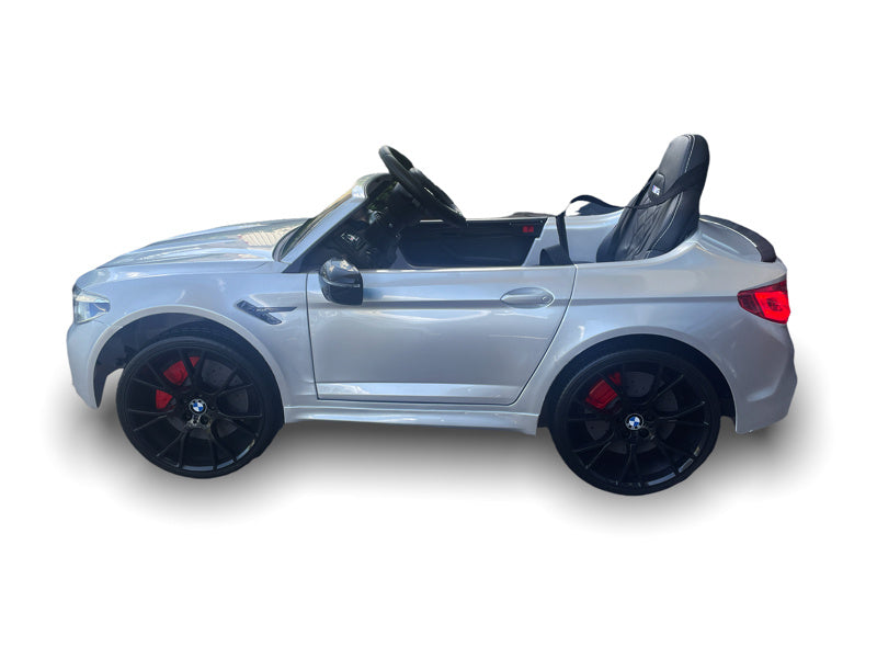 Bmw M5,Lithium, Leder Zitje, Rubberen Banden, Kinder Accu Auto! Kinderauto's Joy&Bloom