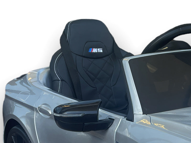 Bmw M5,Lithium, Leder Zitje, Rubberen Banden, Kinder Accu Auto! Kinderauto's Joy&Bloom